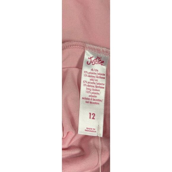 New Justice Swimsuit Size 12 Girls Pink One Piece UPF 50 Barbiecore Beach - Picture 5 of 9